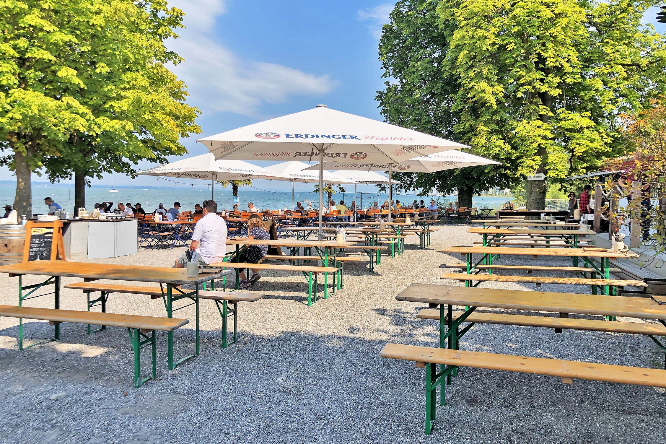Fischerhaus Biergarten Terrasse See